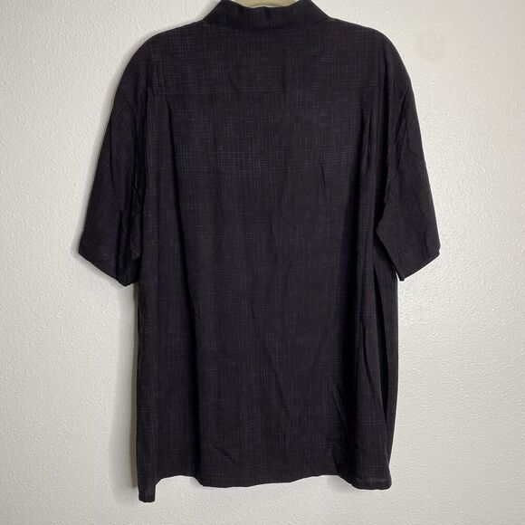 Campia Moda Hawaiian Style Palm Tree Black Button Down Light Shirt Men’s XL - Picture 3 of 3